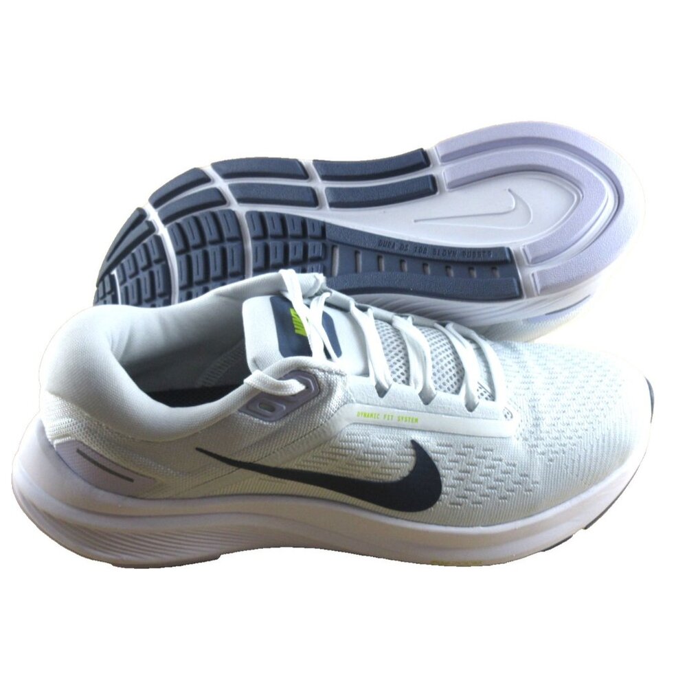 Nike Women's Air Zoom Structure 24 Running Shoes Platinum White Blue Sizes NIB - Picture 2 of 7